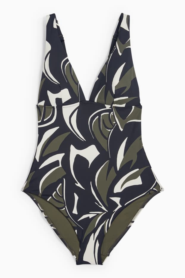 Femei - Costum de baie - vătuit - LYCRA® XTRA LIFE™ - cu model - negru