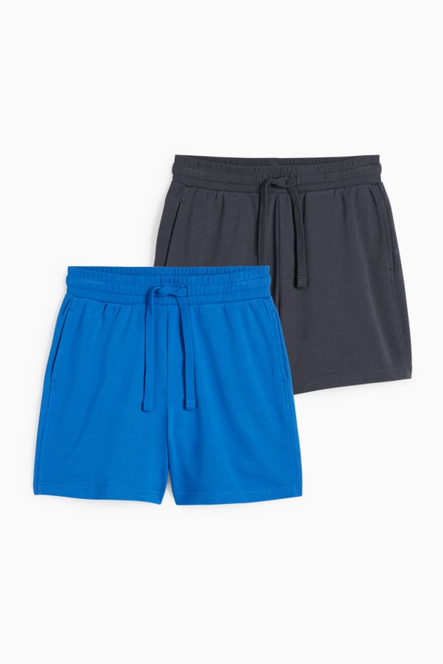 Femei - Multipack 2 perechi - pantaloni scurți de trening basic - albastru