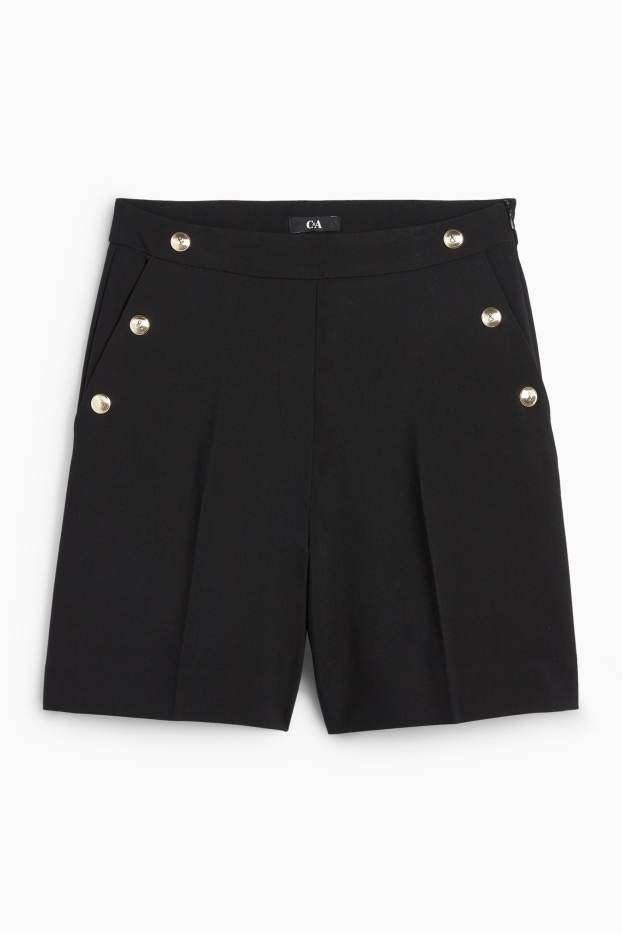 Damen - Shorts - High Waist - schwarz