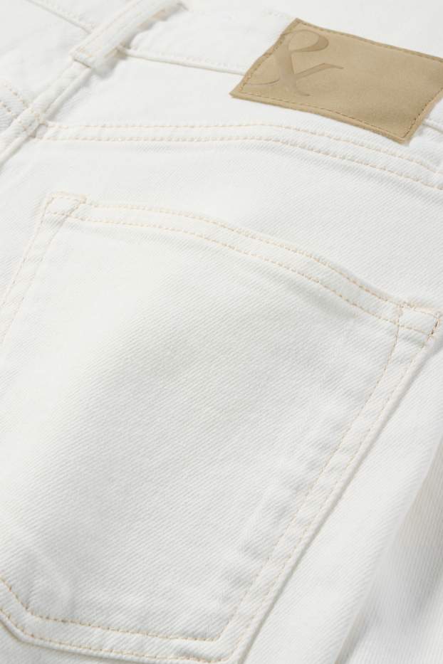 Dámské - Mom jeans - high waist - bílá