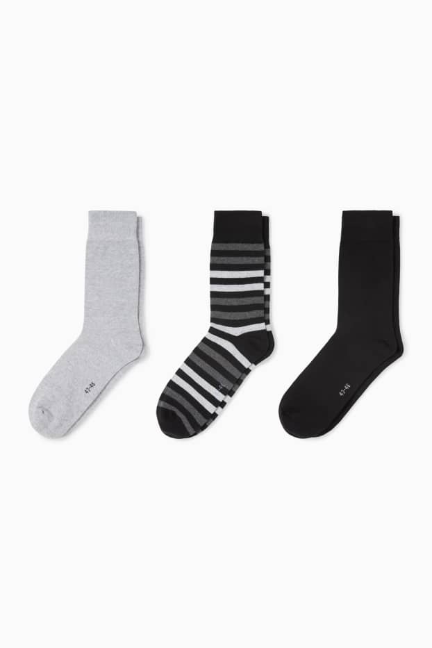 Heren - Set van 3 paar - sokken - zwart