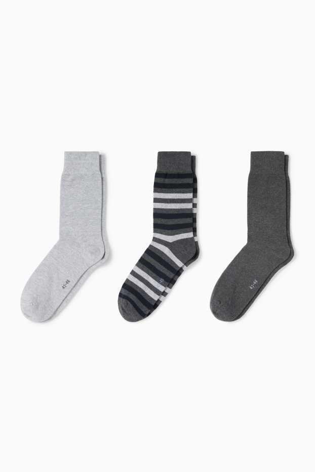Herren - Multipack 3er - Socken - dunkelgrau