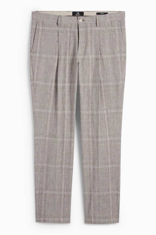 Bărbați - Pantaloni modulari cu conținut de in - regular fit - stretch - gri
