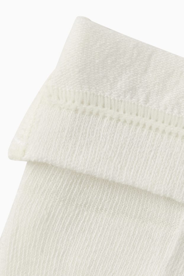 Bebeluși - fete - Multipack 3 perechi - dresuri bebeluși - structurat - alb-crem