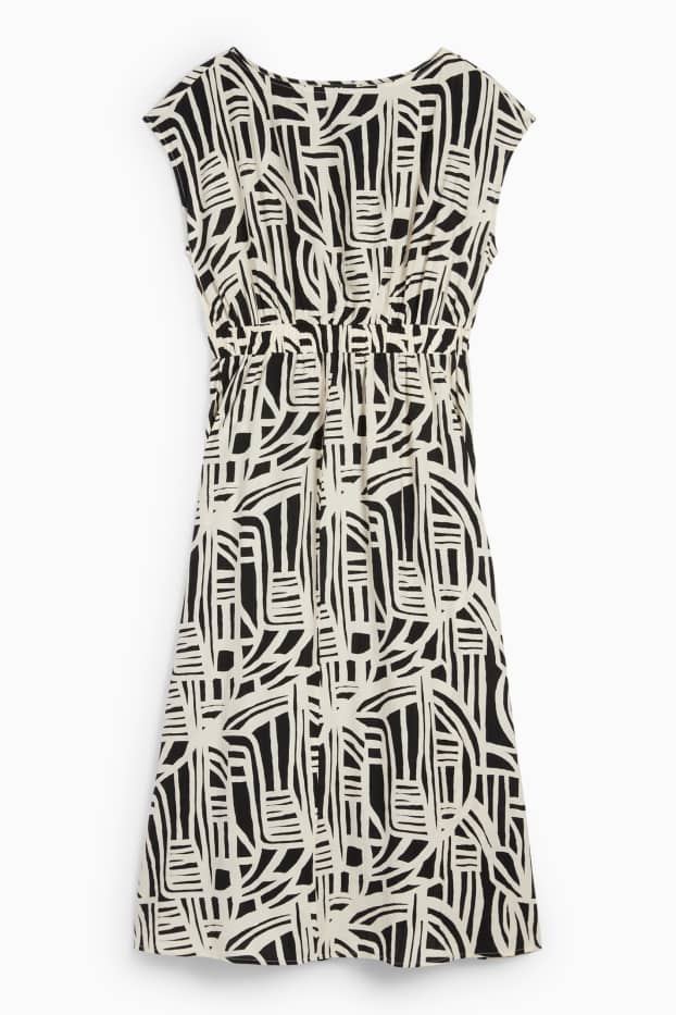 Donna - Vestito fit & flare - fantasia - nero / beige