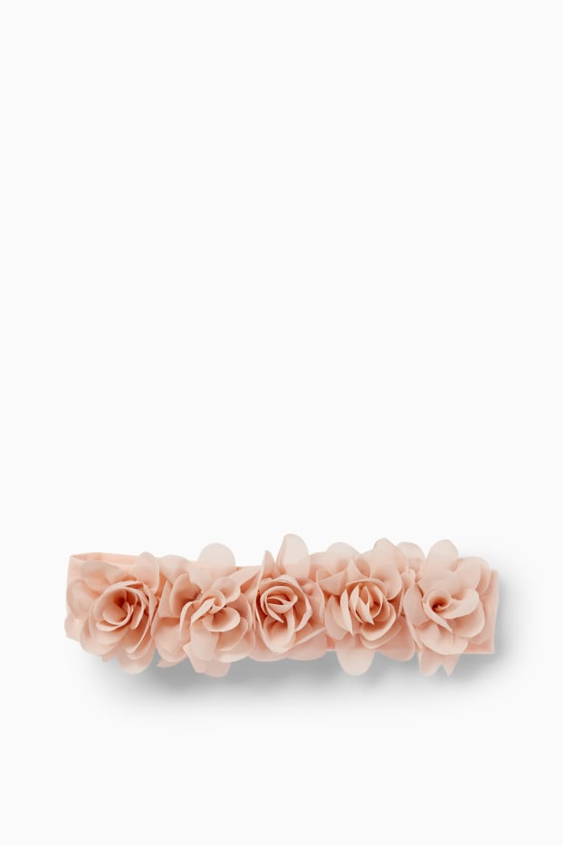 Bébés filles - Petites fleurs - bandeau cheveux pour bébé - corail