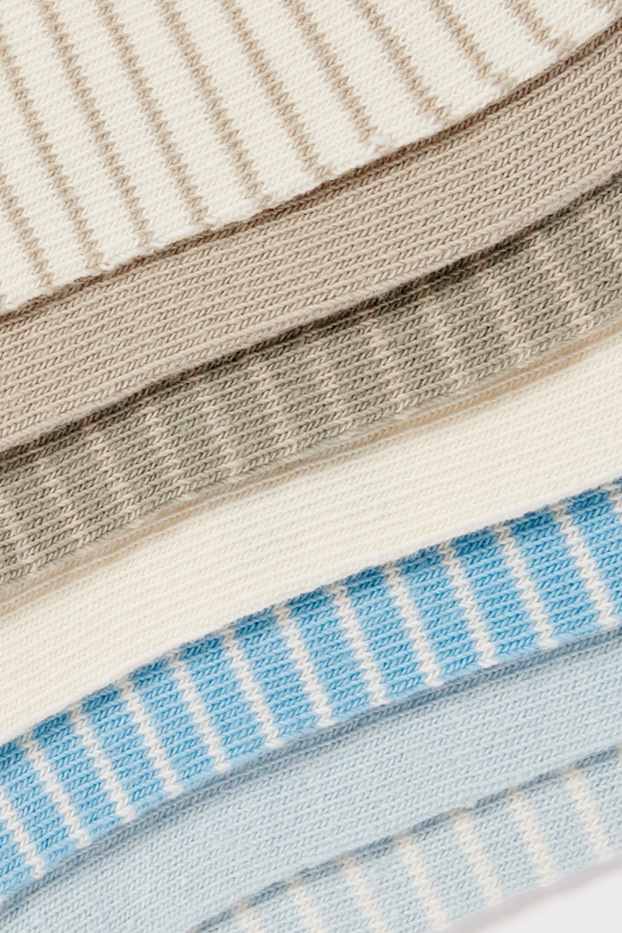 Copii - Băieți - Multipack 7 perechi - șosete sub gleznă - cu dungi - albastru