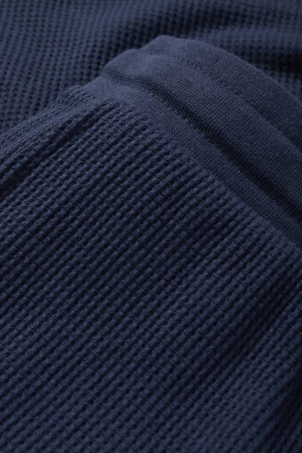 Heren - Pyjamashorts - donkerblauw