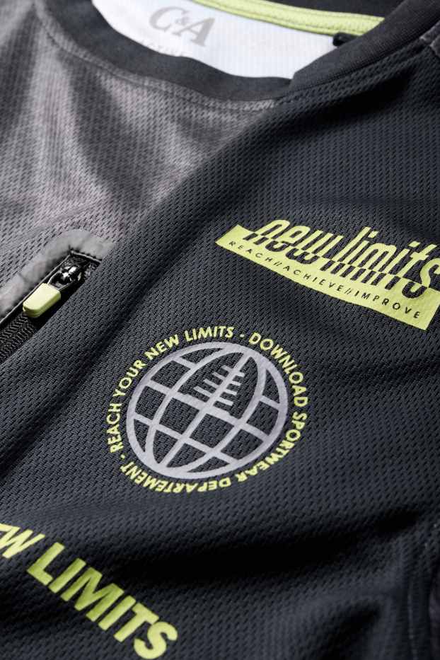 Niños: niños - Camiseta funcional - estampada - negro