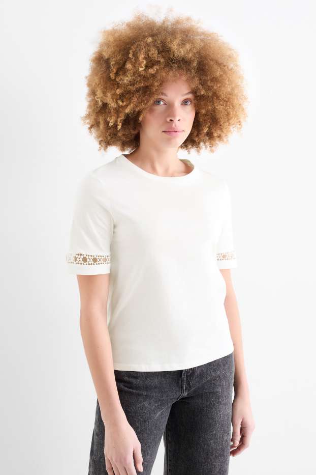 Damen - T-Shirt - weiß