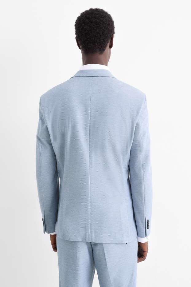 Herren - Baukasten-Sakko - Slim Fit - strukturiert - hellblau