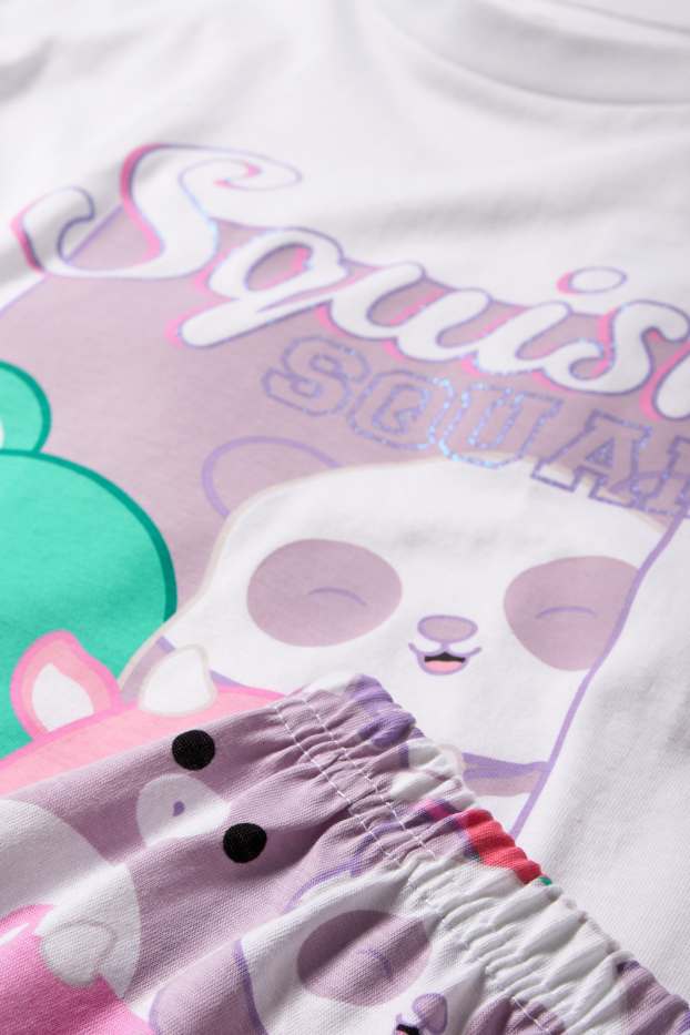 Nena - Squishmallows - pijama d’estiu - 2 peces - blanc