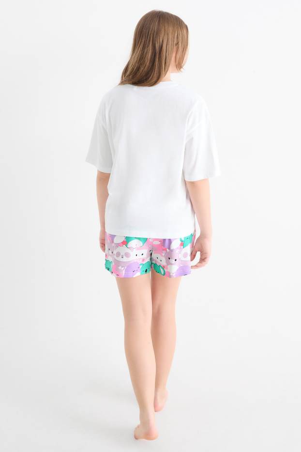 Nena - Squishmallows - pijama d’estiu - 2 peces - blanc