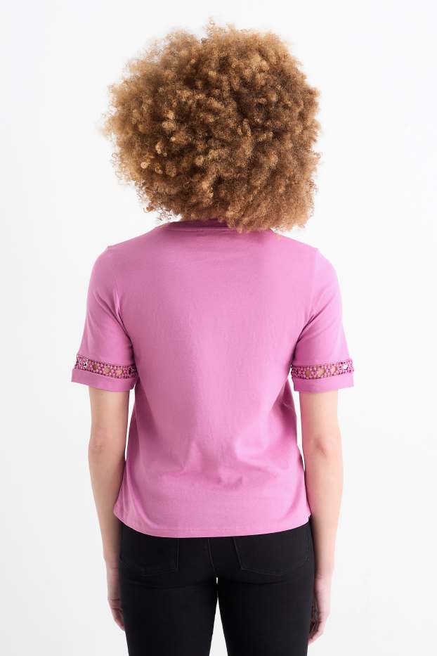 Damen - T-Shirt - hellviolett