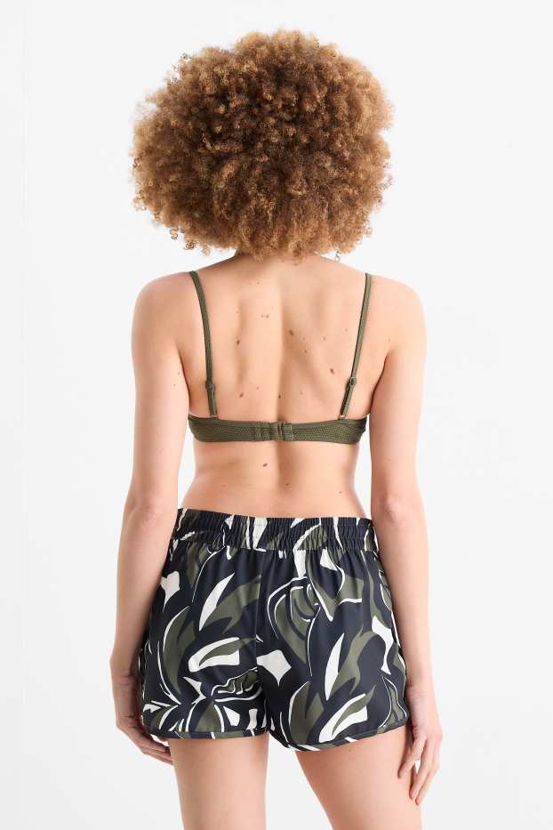 Femmes - Short de bain - à motif - noir