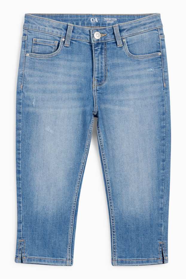 Copii - Fete - Jeans capri - LYCRA® - denim-albastru deschis