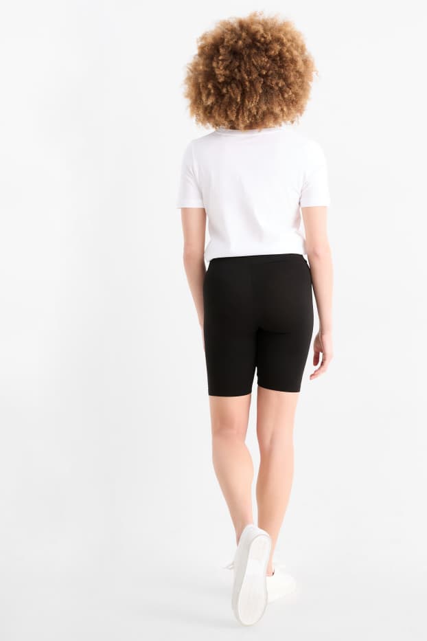 Damen - Multipack 2er - Biker-Shorts - schwarz