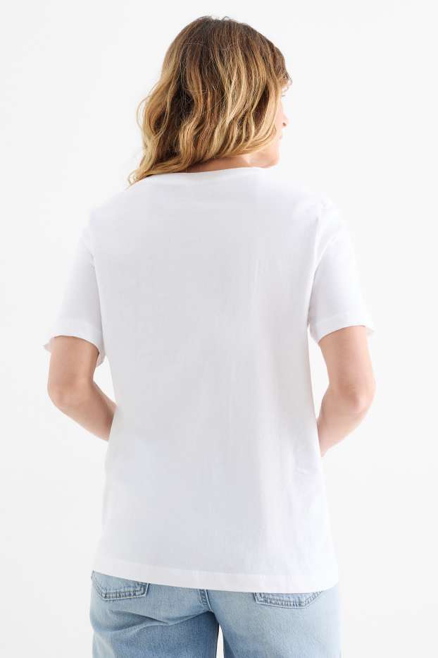 Damen - T-Shirt - Regular Fit - weiß