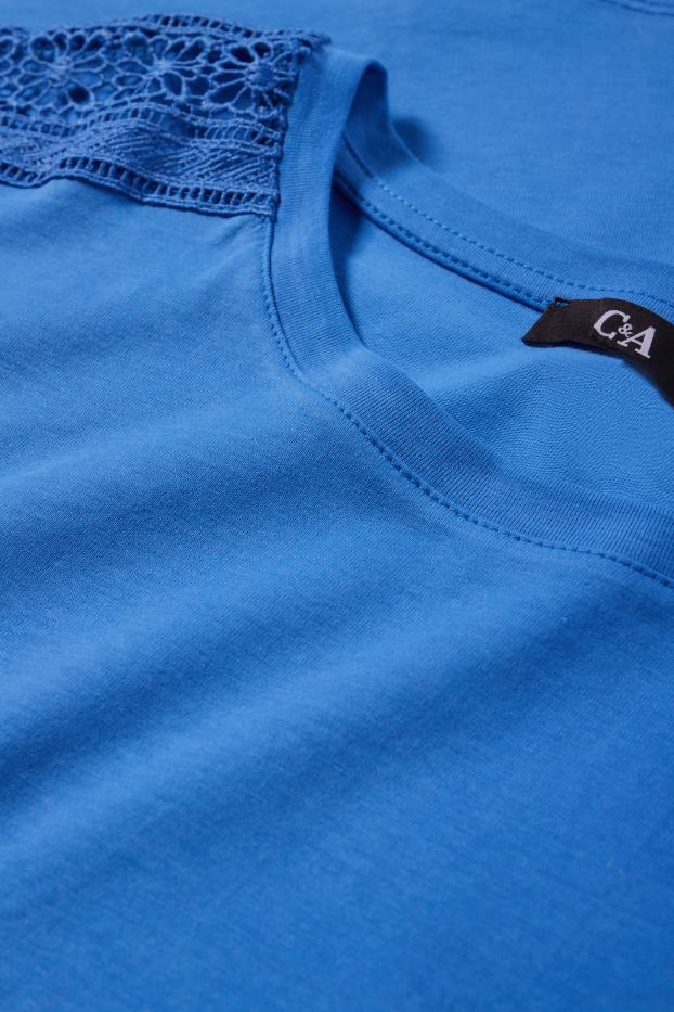 Damen - T-Shirt - Regular Fit - blau