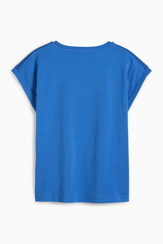 Damen - T-Shirt - Regular Fit - blau