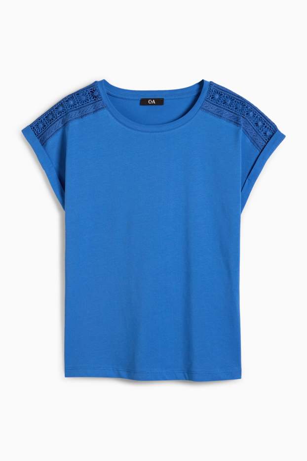 Damen - T-Shirt - Regular Fit - blau