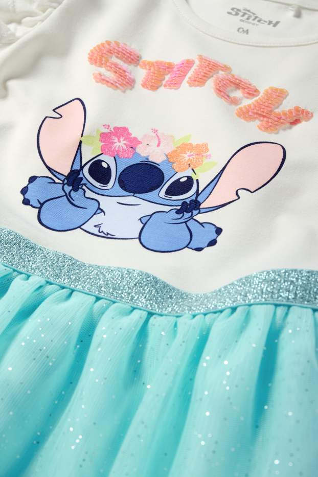 Enfants filles - Lilo & Stitch - ensemble - robe et sac - 2 pièces - turquoise