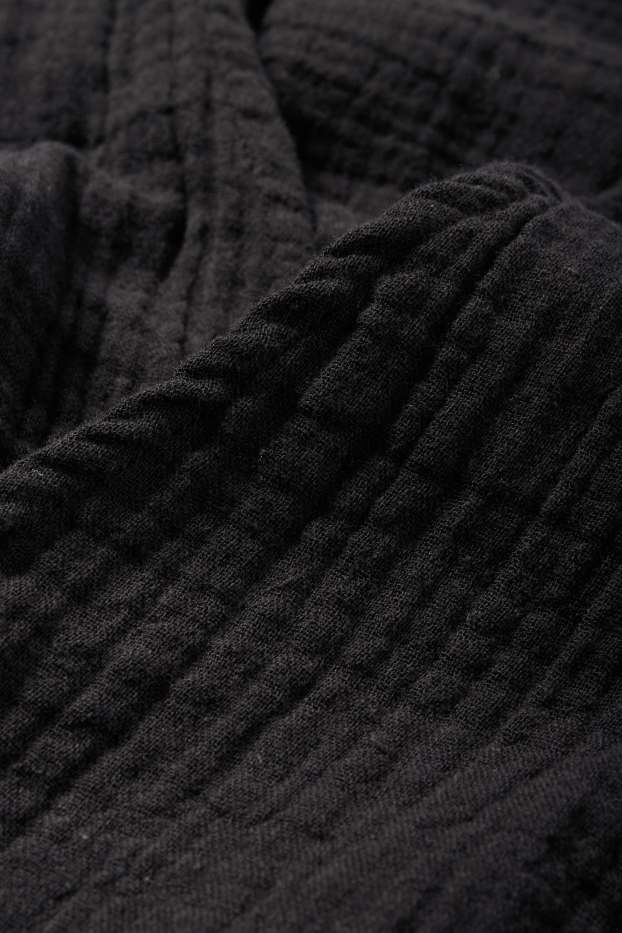 Damen - Musselin-Bluse - schwarz