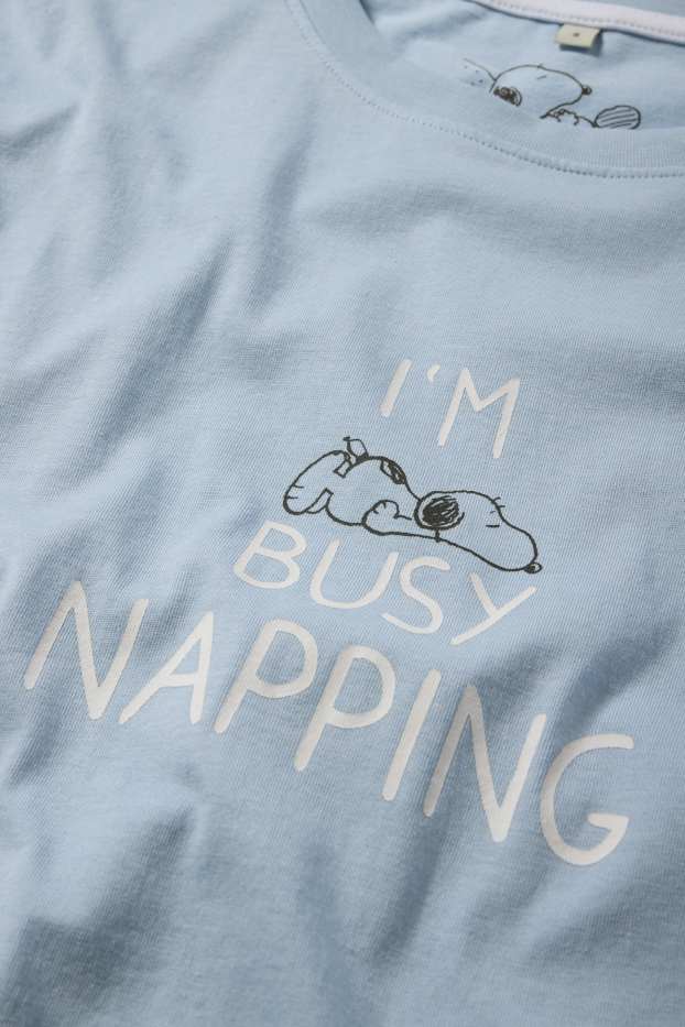 Mujer - Pijama corto - Snoopy - azul claro