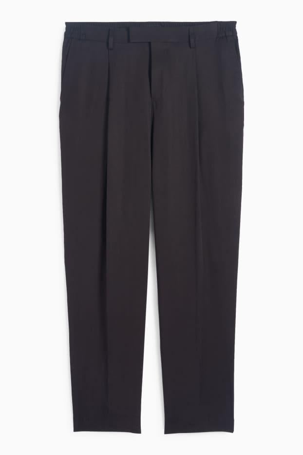 Hommes - Pantalon de costume - regular fit - noir