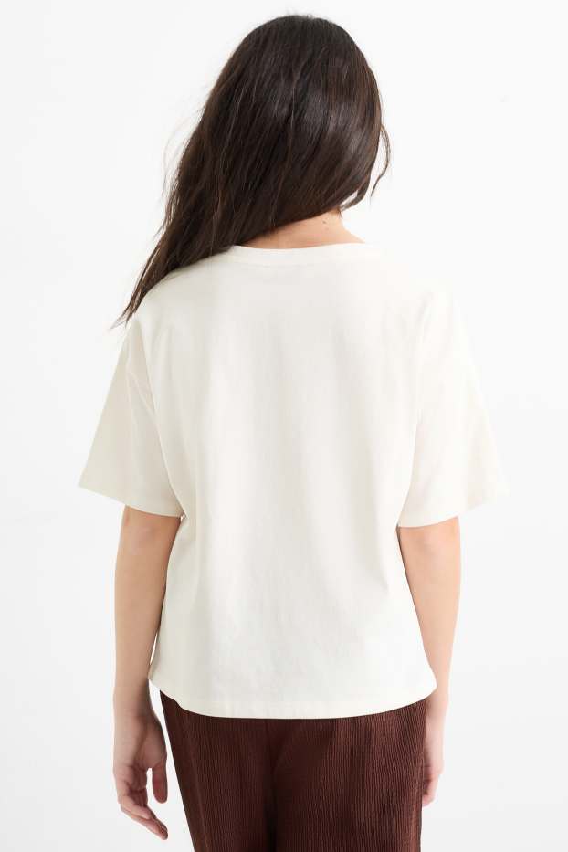 Enfants filles - Chevaux - T-shirt - blanc crème