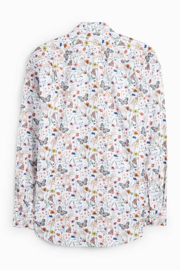 Uomo - Camicia - regular fit - button down - bianco