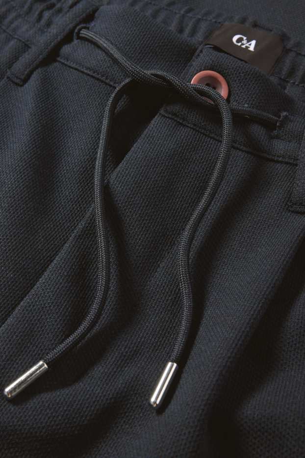 Pánské - Kalhoty chino - tapered fit - tmavomodrá