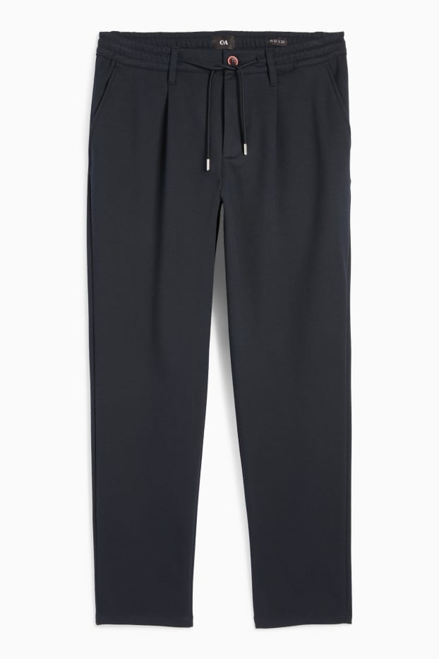 Pánské - Kalhoty chino - tapered fit - tmavomodrá