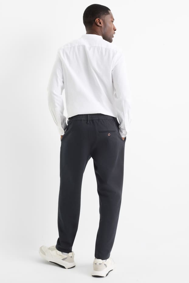 Pánské - Kalhoty chino - tapered fit - tmavomodrá