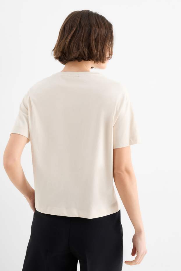 Dona - Samarreta de màniga curta - regular fit - beix clar
