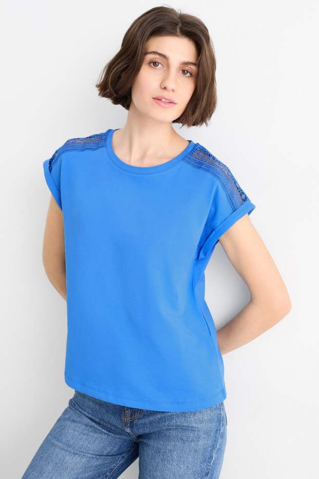 Dámské - Tričko - regular fit - modrá