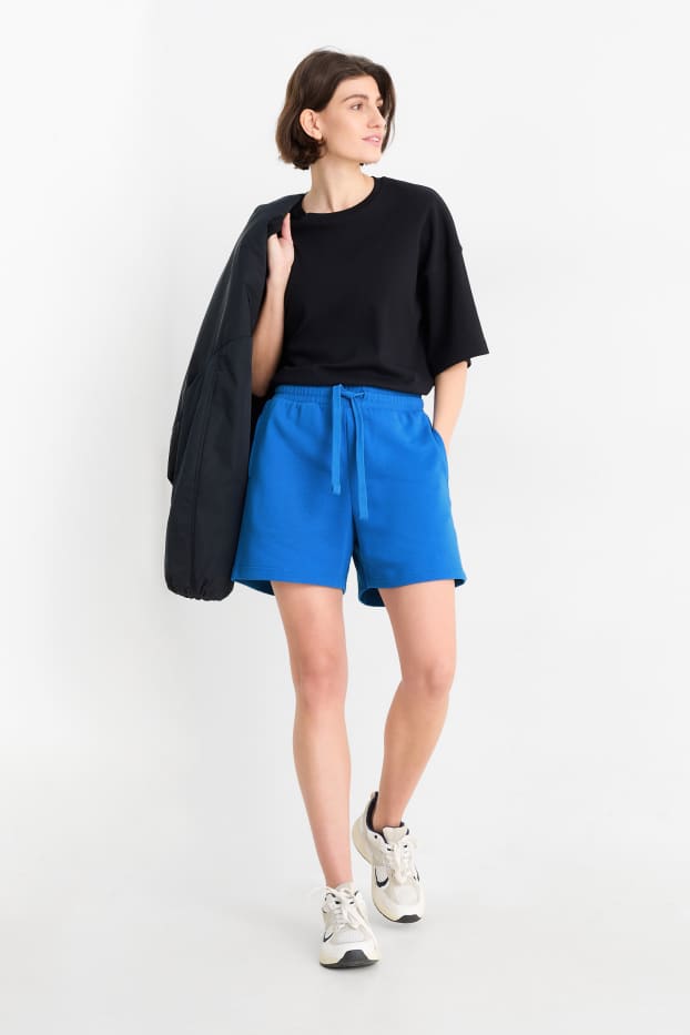 Dona - Pantalons curts de xandall - blau