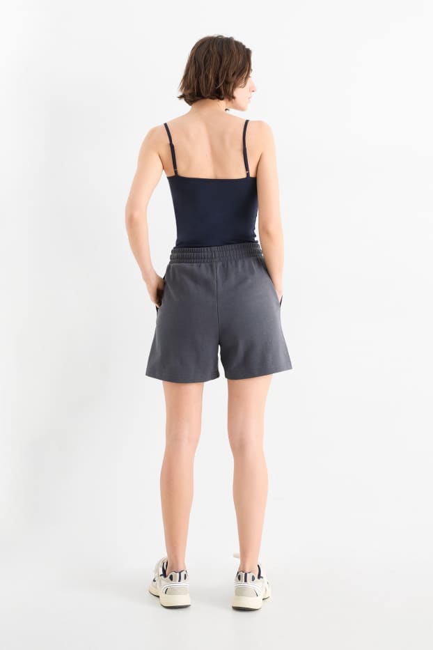 Femmes - Short en molleton - gris foncé