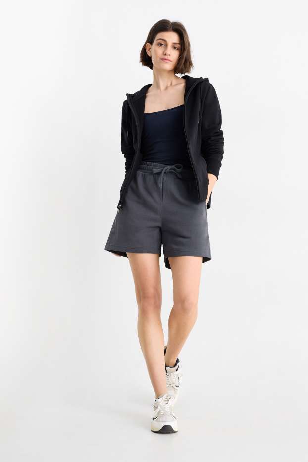 Femmes - Short en molleton - gris foncé