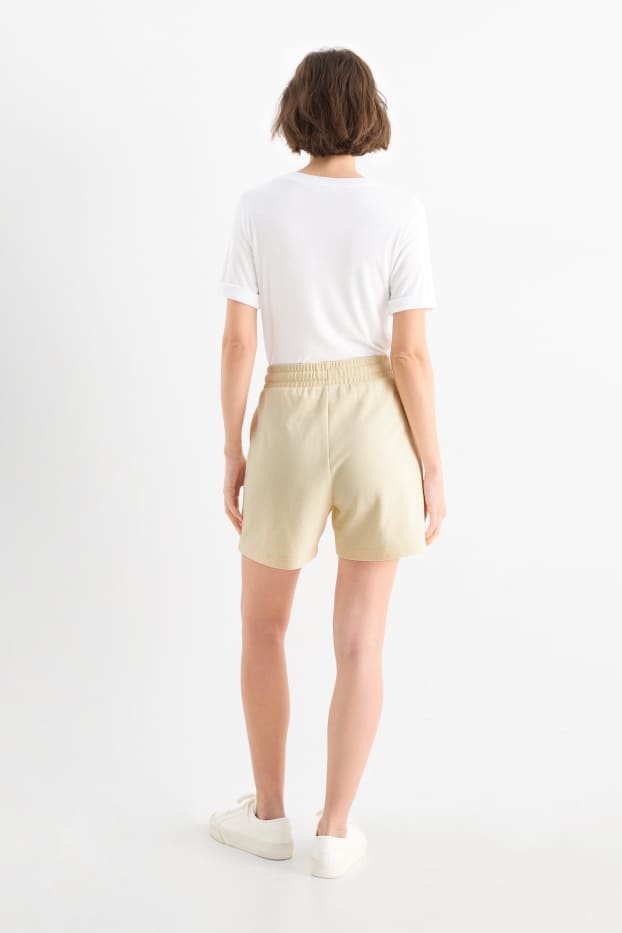 Femmes - Short en molleton - jaune clair