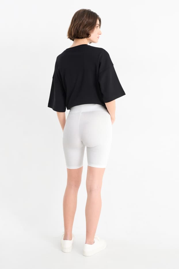 Donna - Confezione da 2 - shorts stile ciclista - bianco