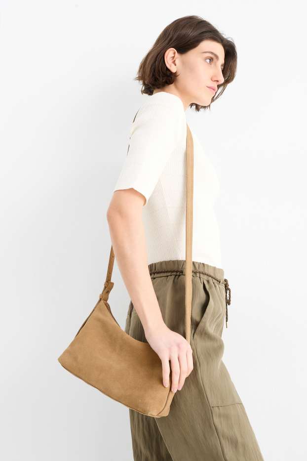 Femmes - Sac à bandoulière en matière synthétique - marron clair