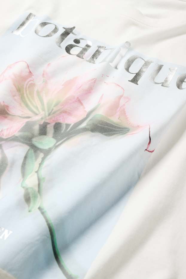 Donna - T-shirt - oversize - bianco crema