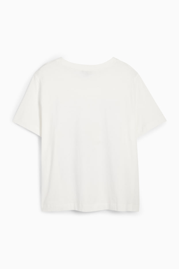 Donna - T-shirt - oversize - bianco crema