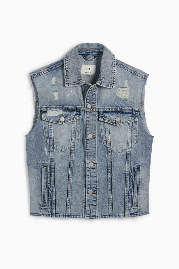 Women - Denim waistcoat - denim-light blue