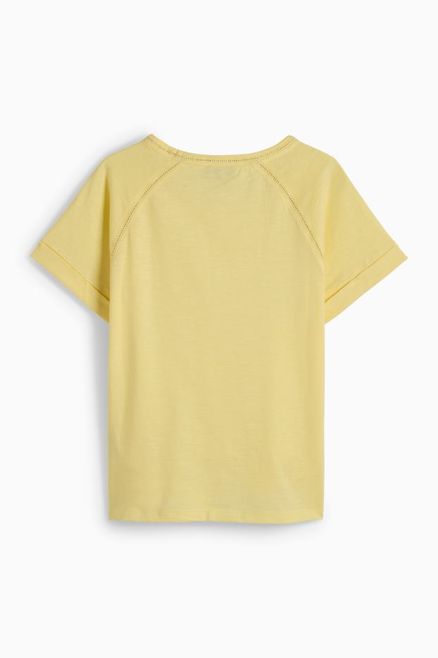 Femmes - T-shirt - regular fit - jaune