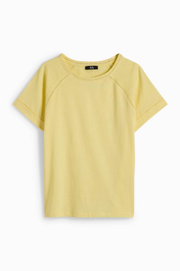 Femmes - T-shirt - regular fit - jaune