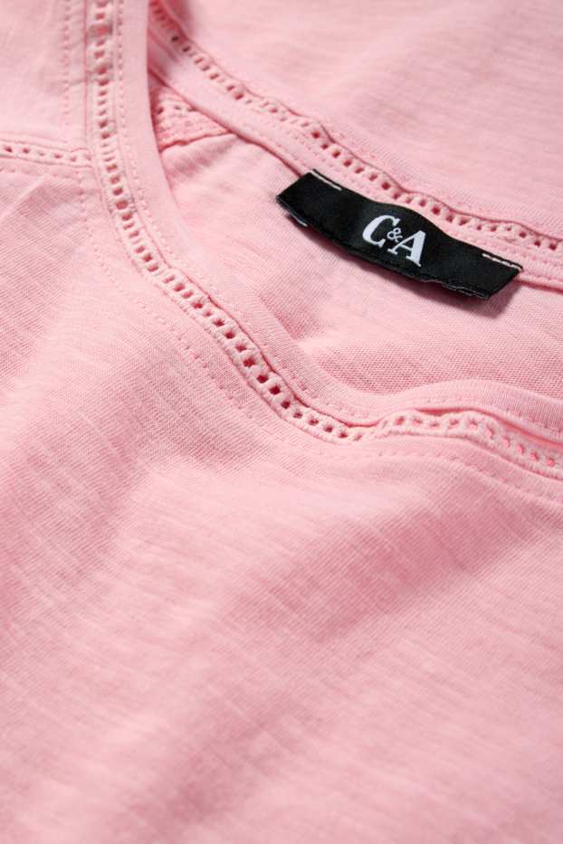 Damen - T-Shirt - Regular Fit - pink
