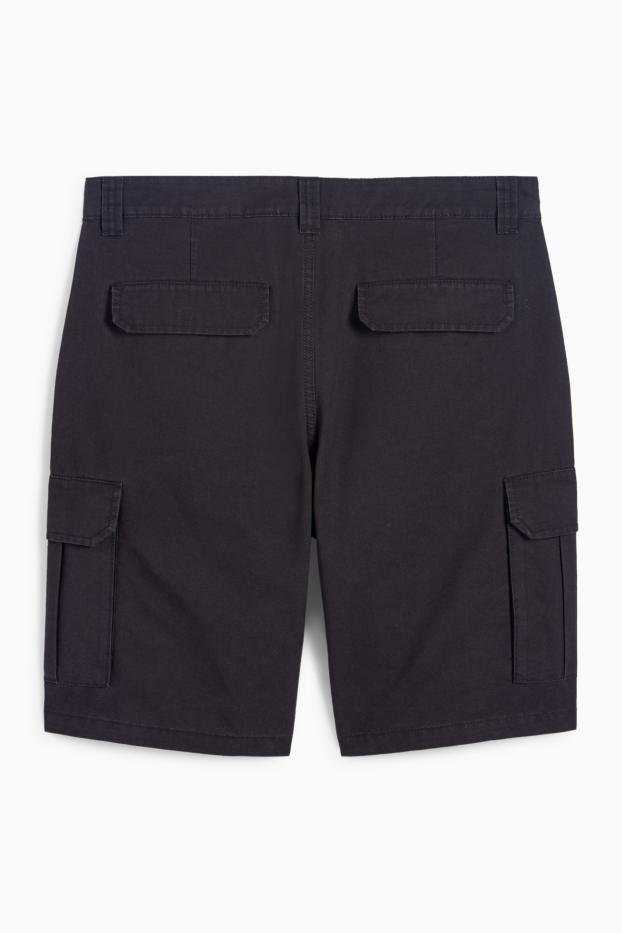 Hommes - Short cargo - noir