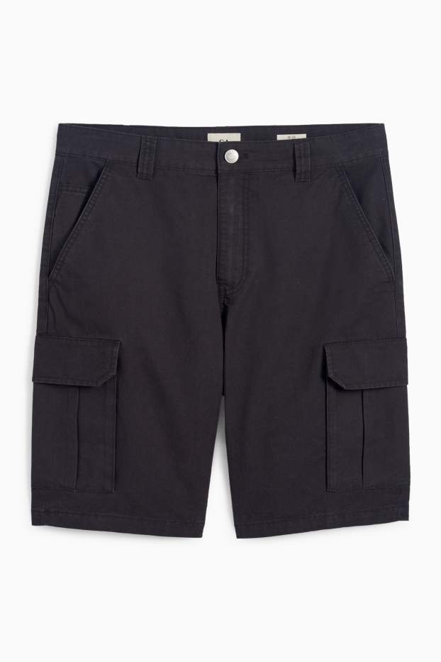 Hommes - Short cargo - noir